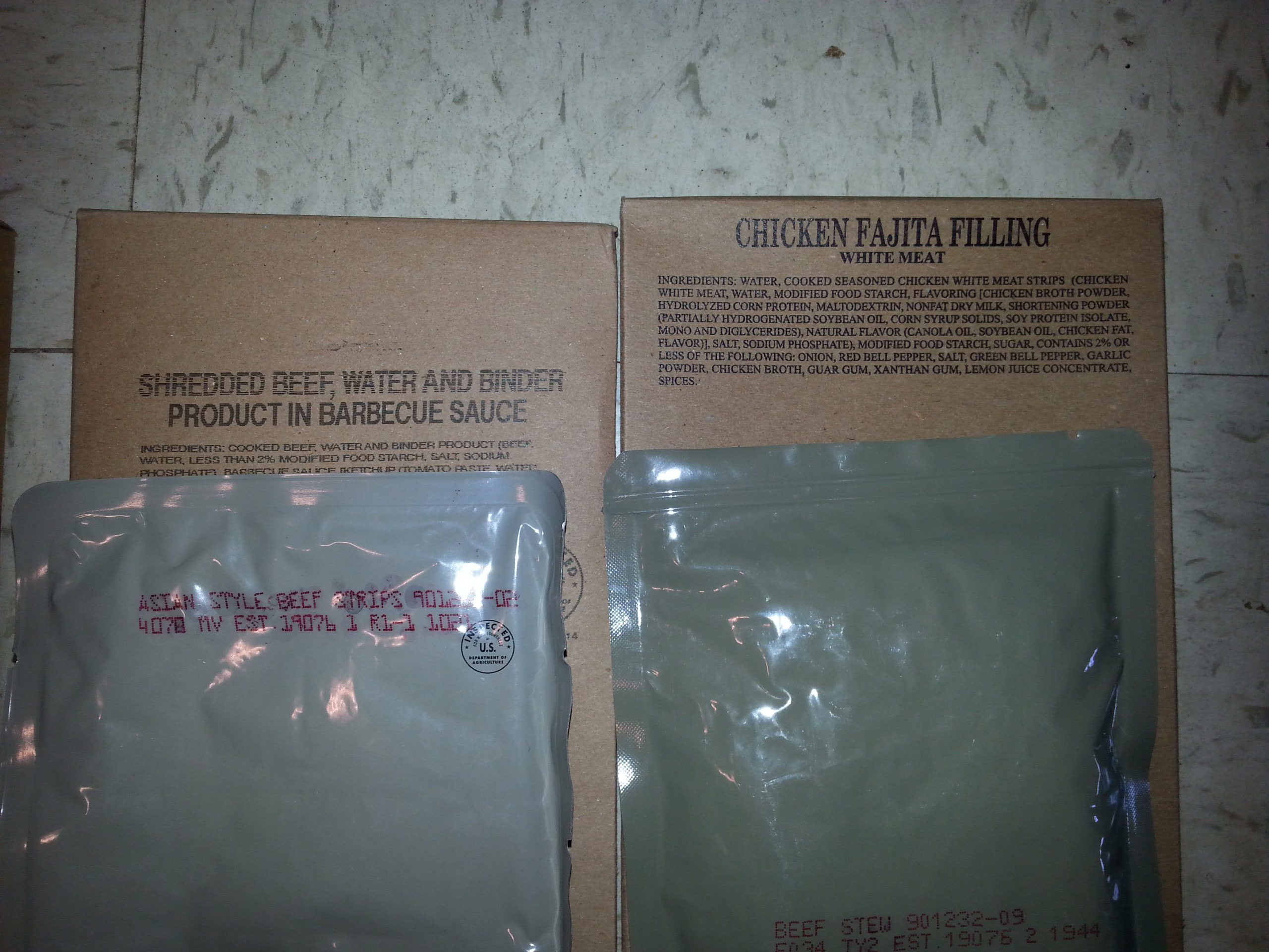 MRE Entrees variety pack